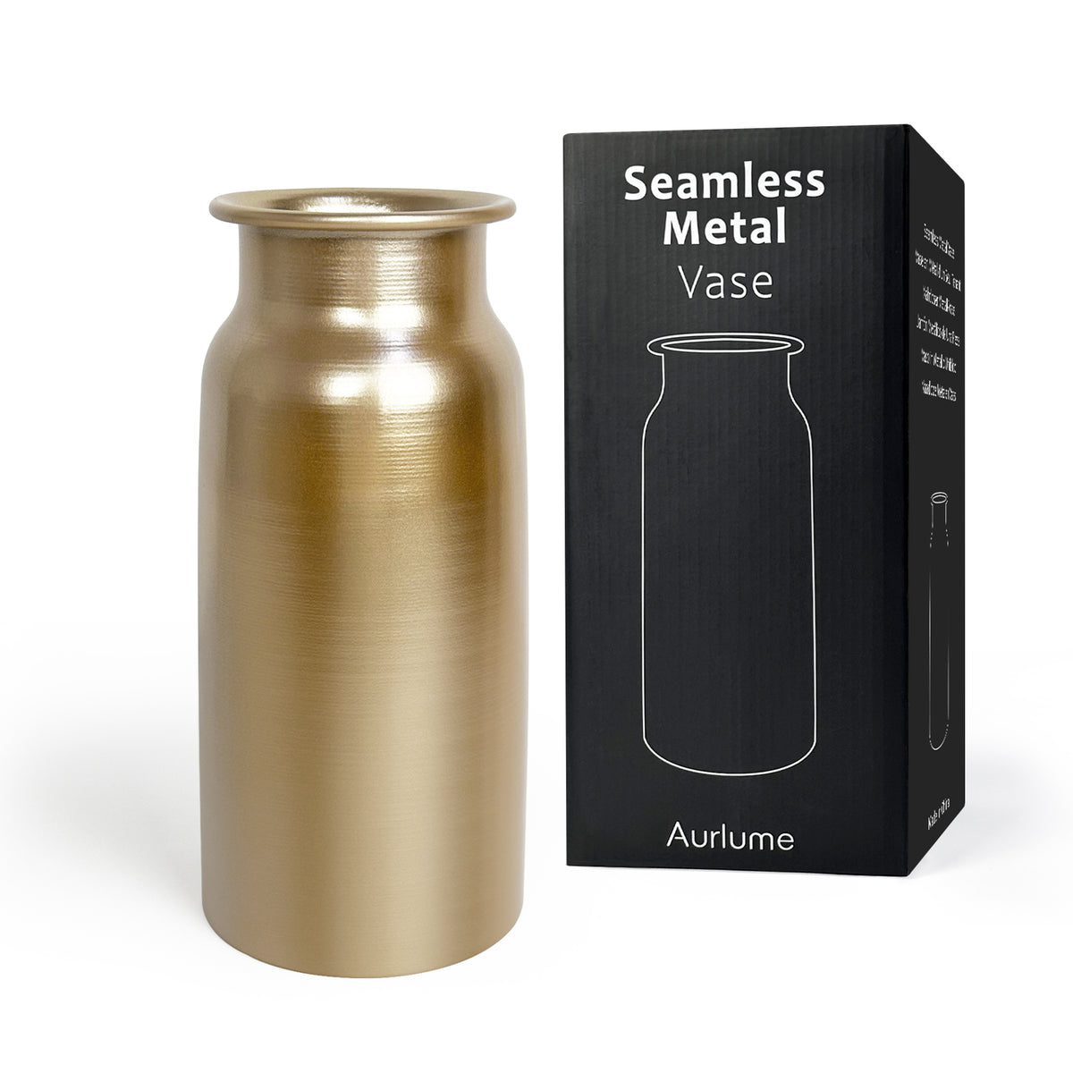 Seamless Metal Vase - Unbreakable & Shatterproof Flower Vase