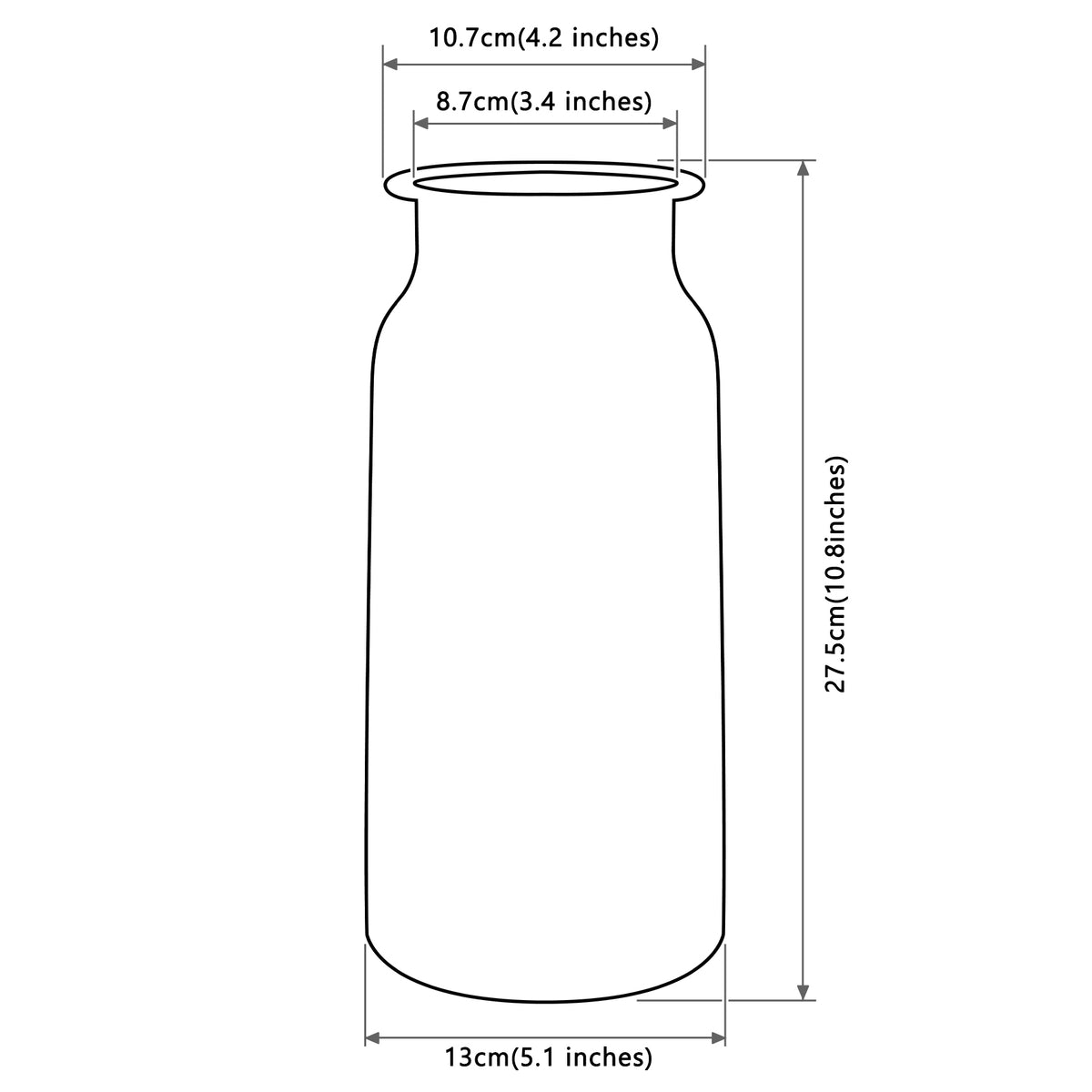 Seamless Metal Vase - Unbreakable & Shatterproof Flower Vase